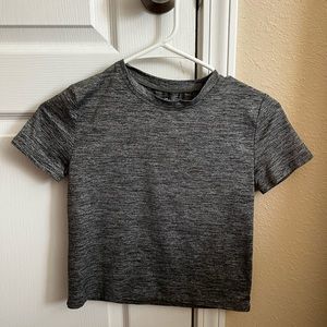 Gray,white,black crop top